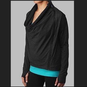 Lululemon Sway Asymmetrical Gray Zippered Jacket Size 8